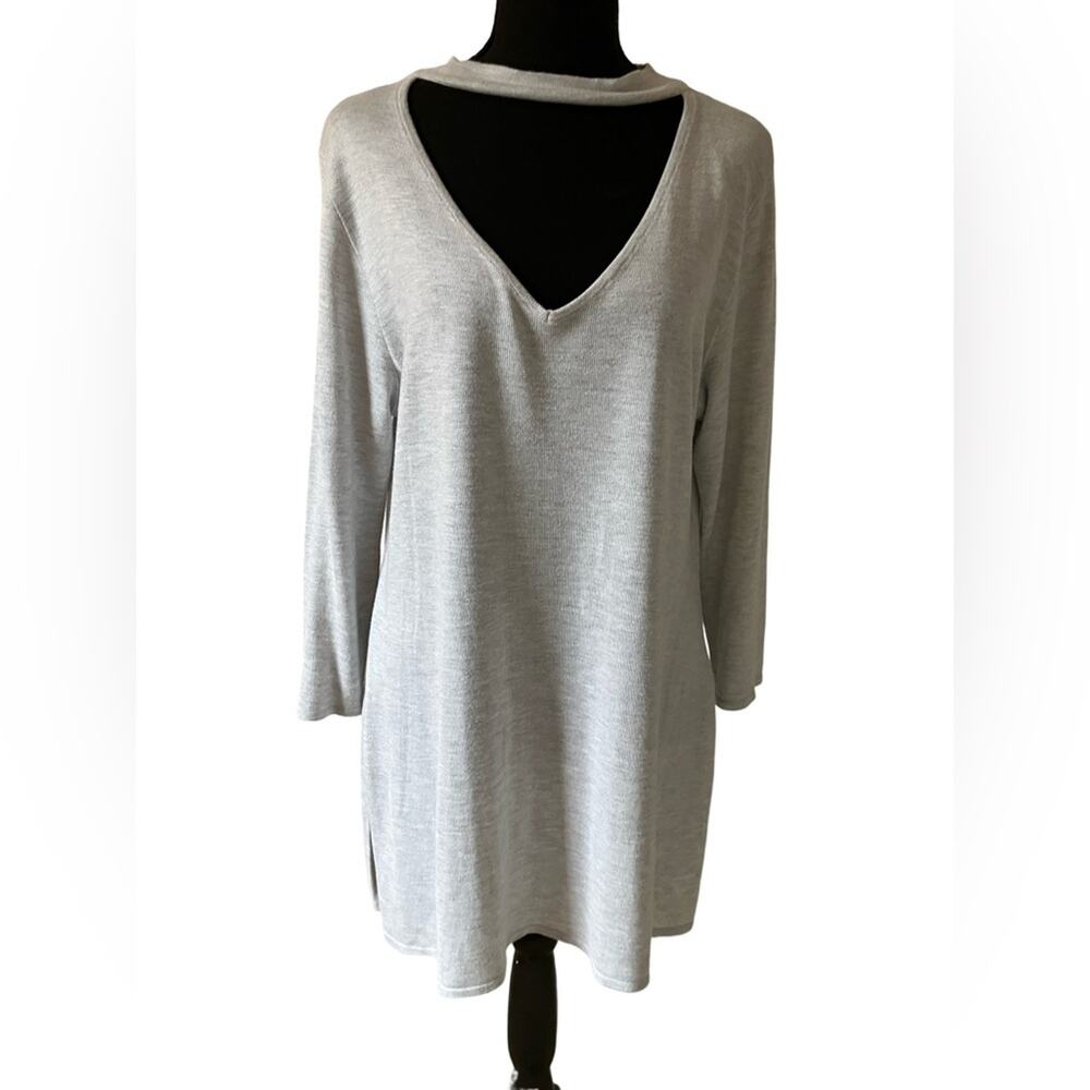 F&F Gray V-Neck Tunic